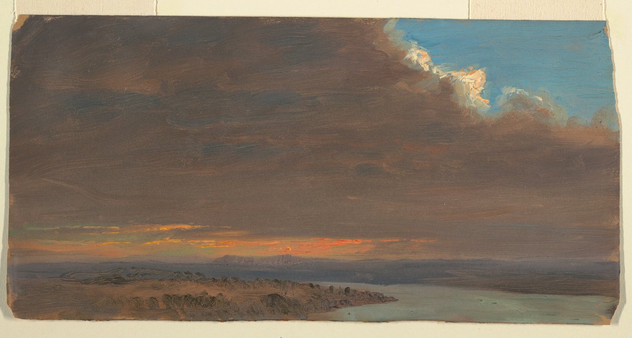 Západ slunce, Hudson Valley, New York od Frederic Edwin Church