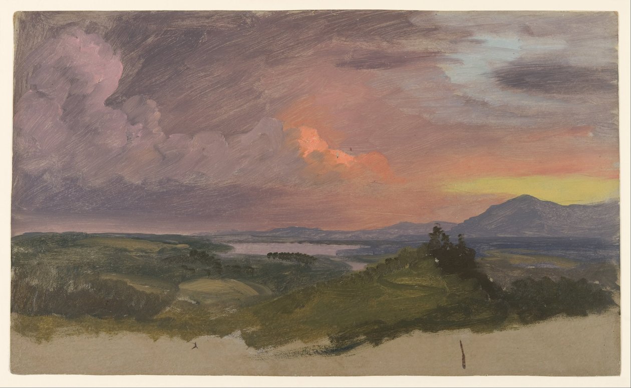 Západ slunce v údolí Hudson od Frederic Edwin Church