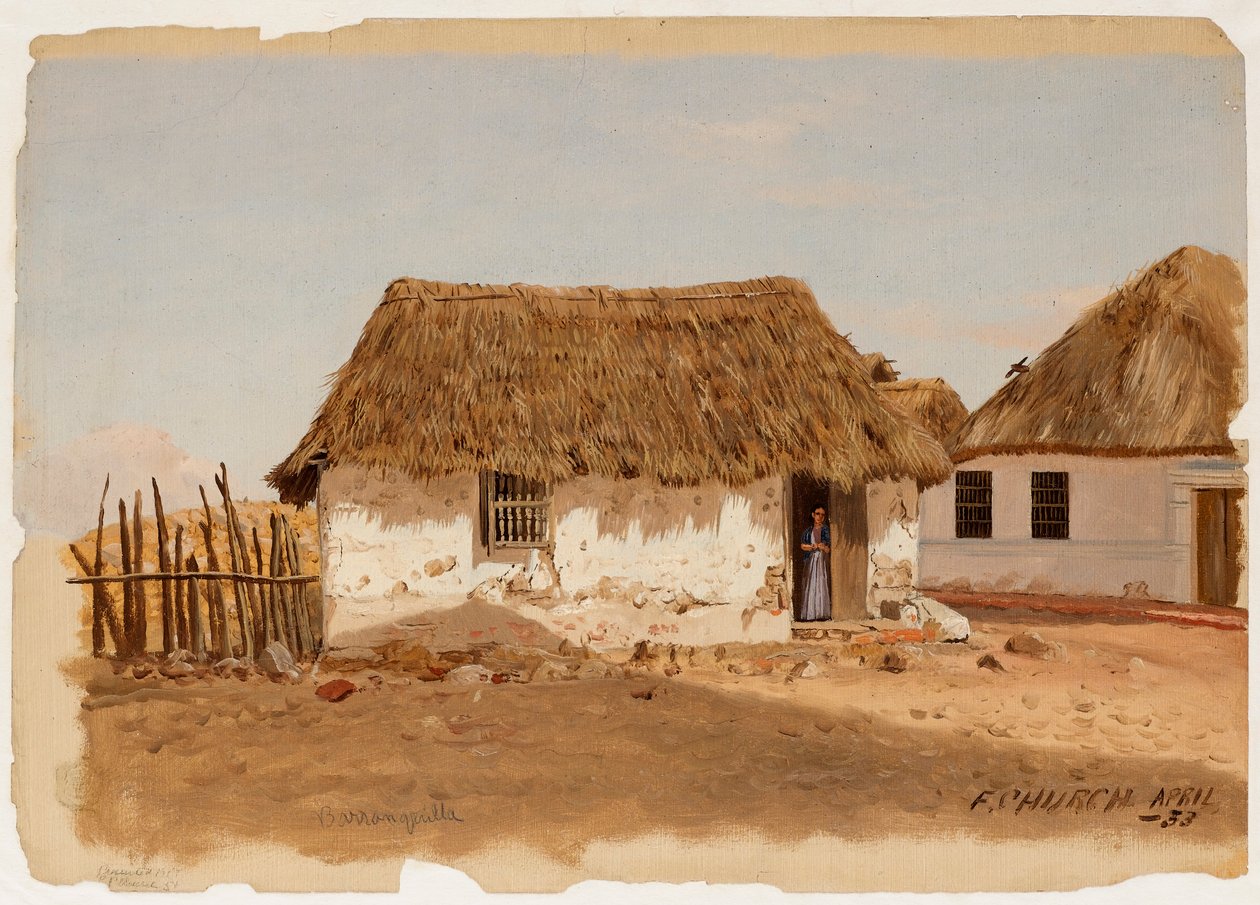 Dva domy v Barranquilla, Kolumbie od Frederic Edwin Church