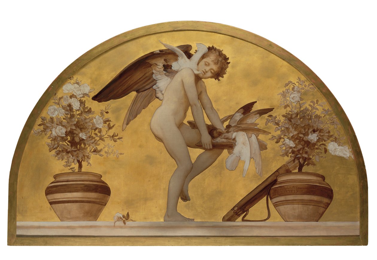 Amor a holubice od Frederic Leighton