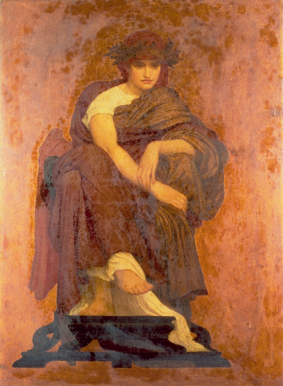 Mnemosyne, Matka múz od Frederic Leighton