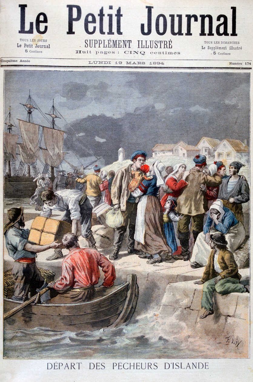 Odjezd islandských rybářů, 1894 od Frederic Lix