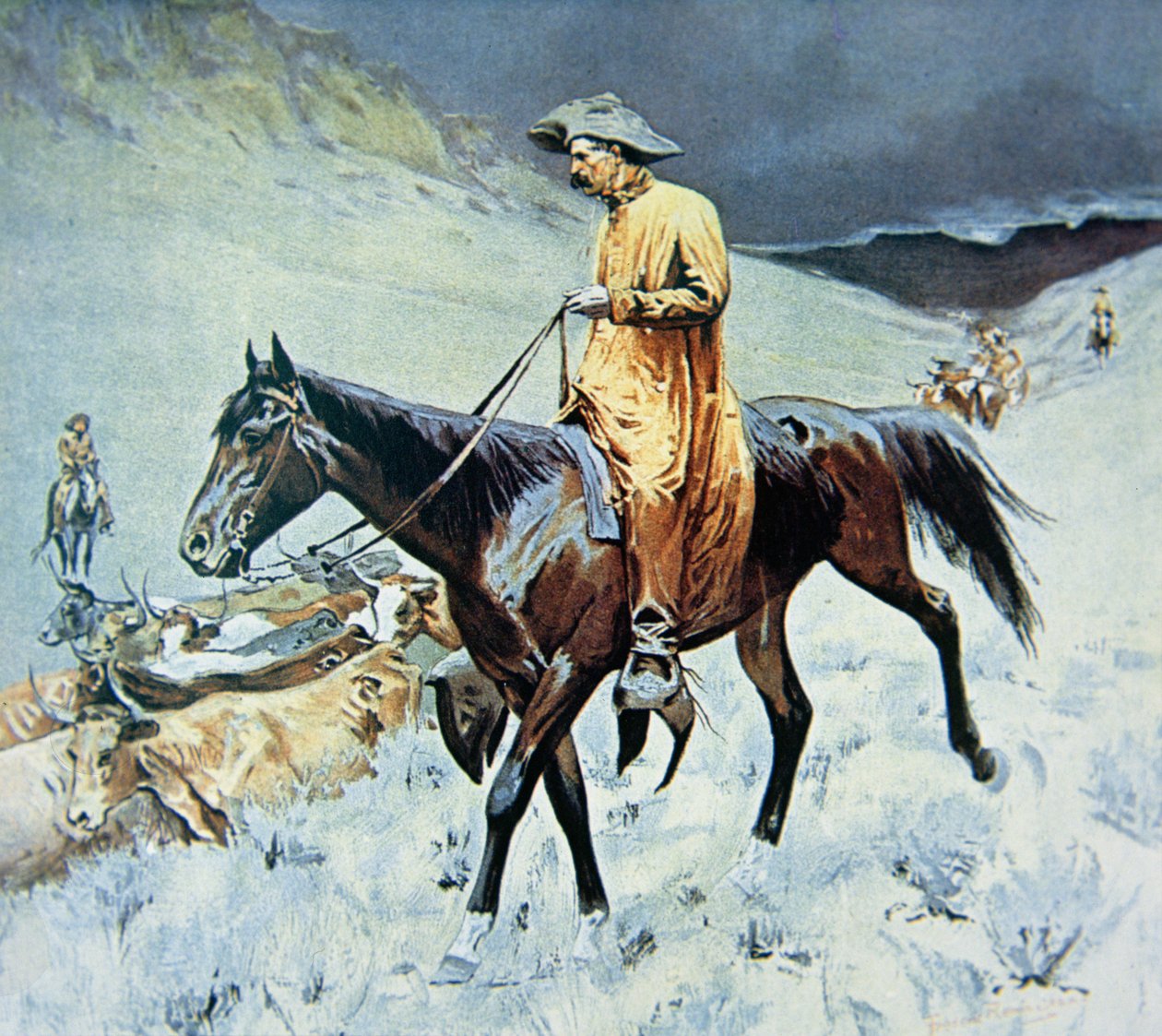 On The Trail (olej na plátně) od Frederic Remington