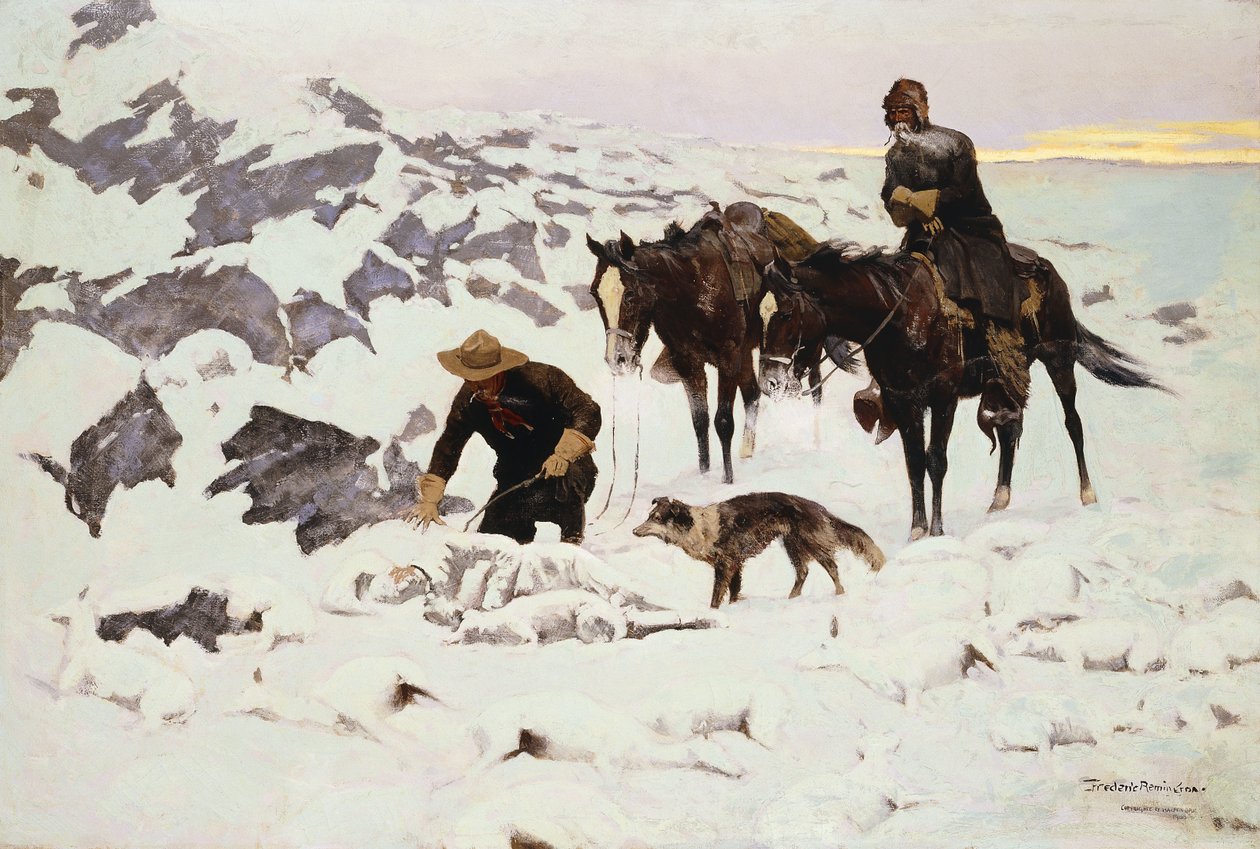 The Frozen Sheepherder, 1900 od Frederic Remington