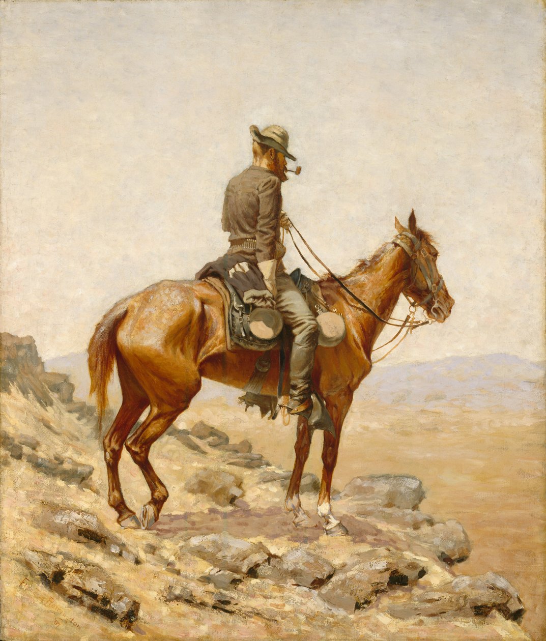 Vyhlídka, 1887 od Frederic Remington