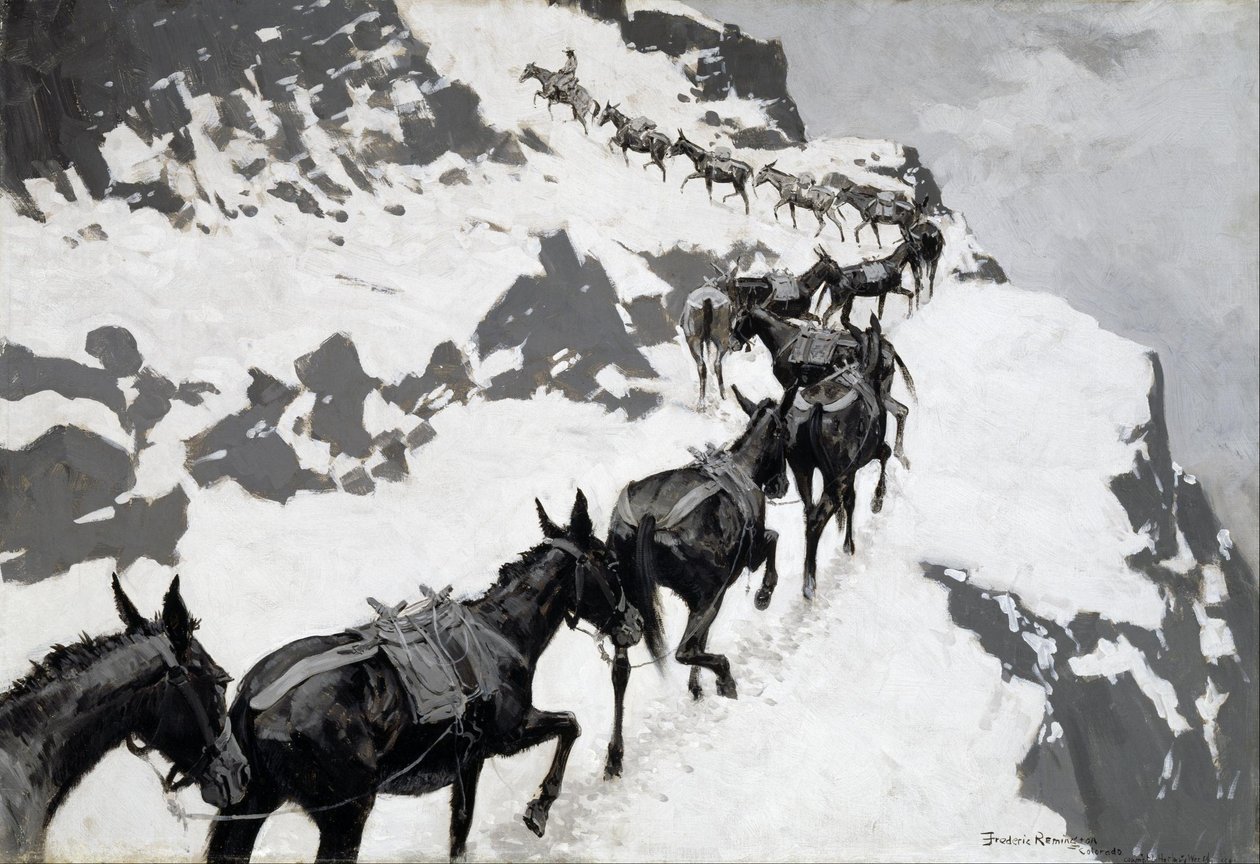 Balení pro mezky od Frederic Remington