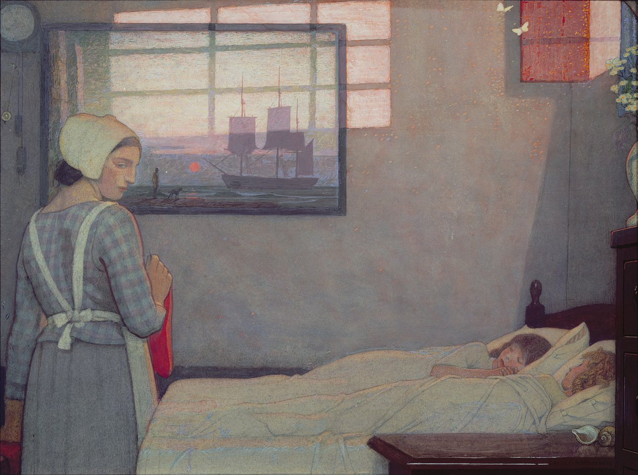 Letní večer, kolem roku 1925 od Frederick Cayley Robinson
