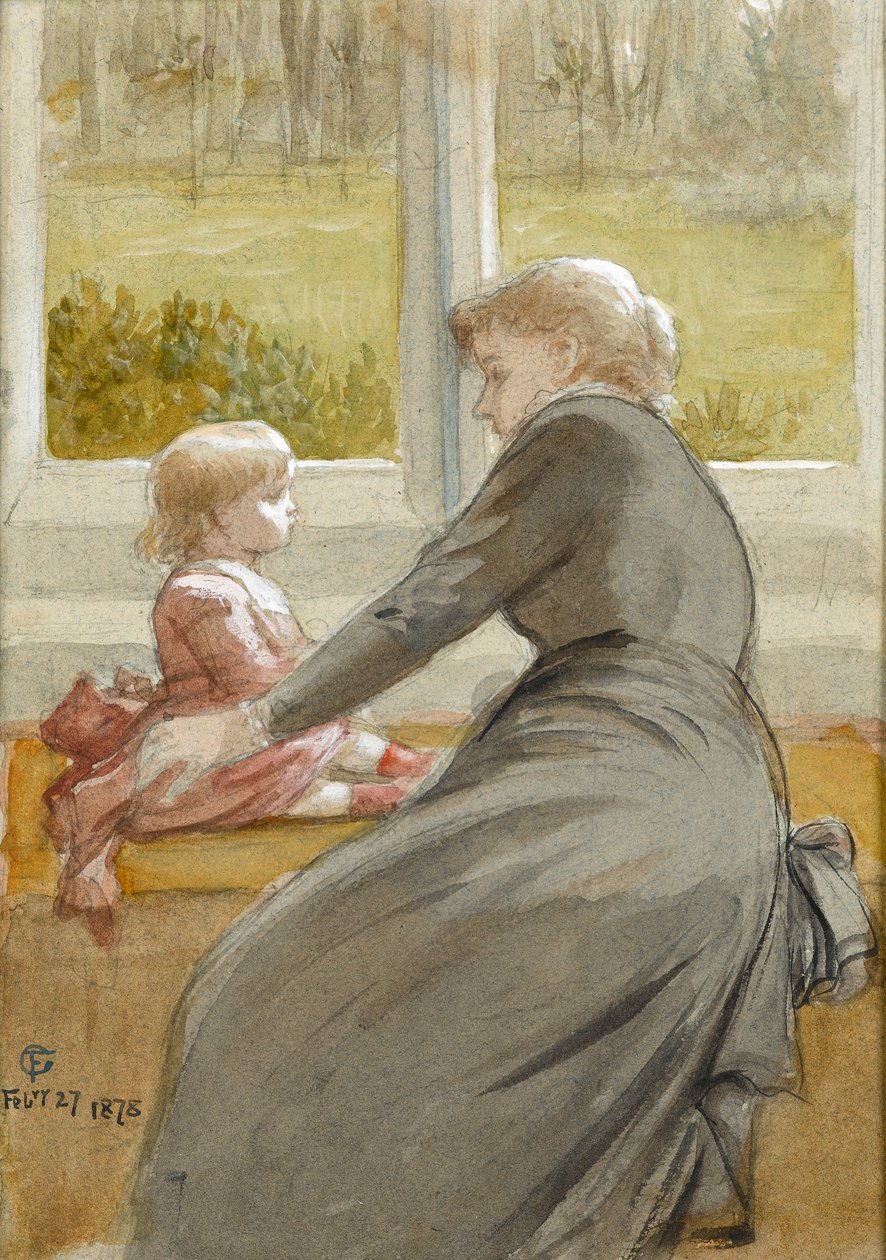 Frederica, 1878 (wc na papíře) od Frederick Goodall