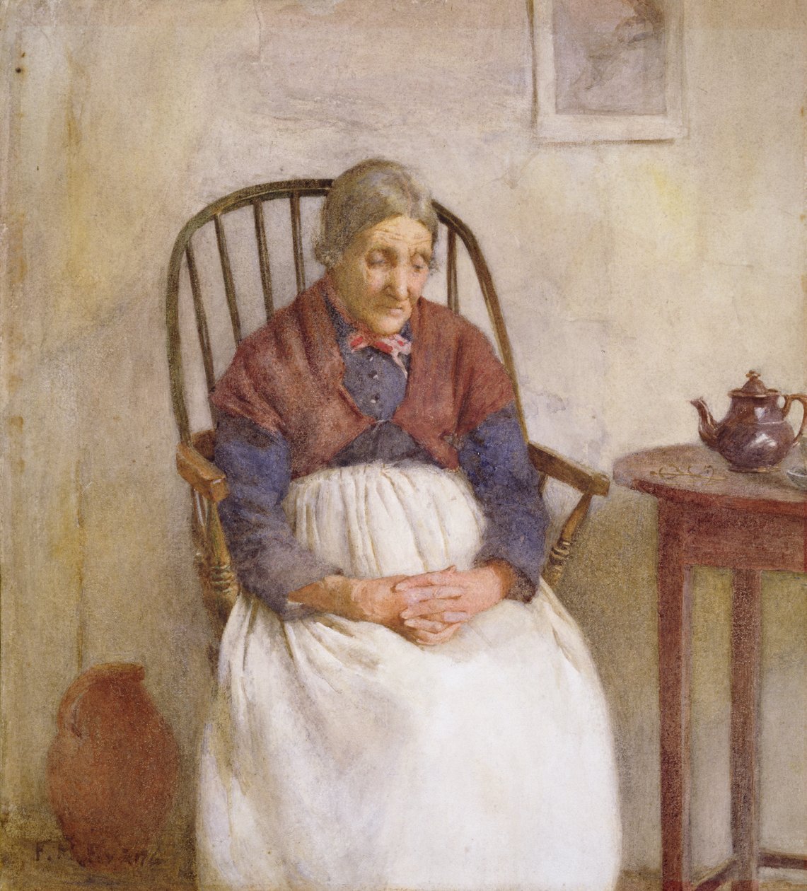Studie starší dámy od Frederick James McNamara Evans
