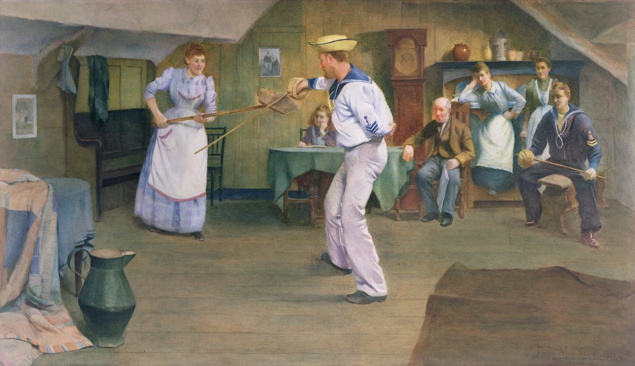 Lekce šermu, 1893 od Frederick James McNamara Evans