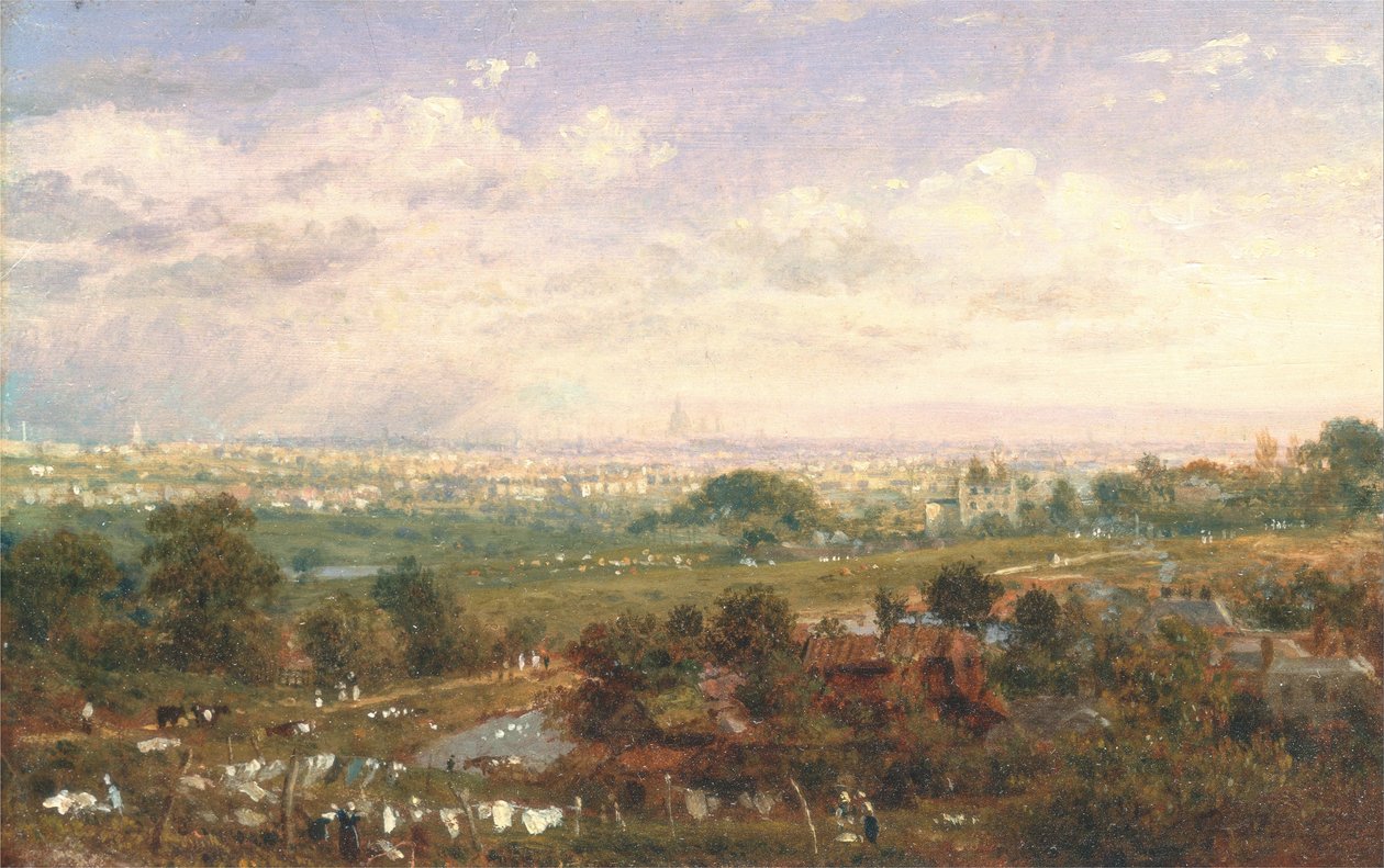 Londýn z Islington Hill od Frederick Nash