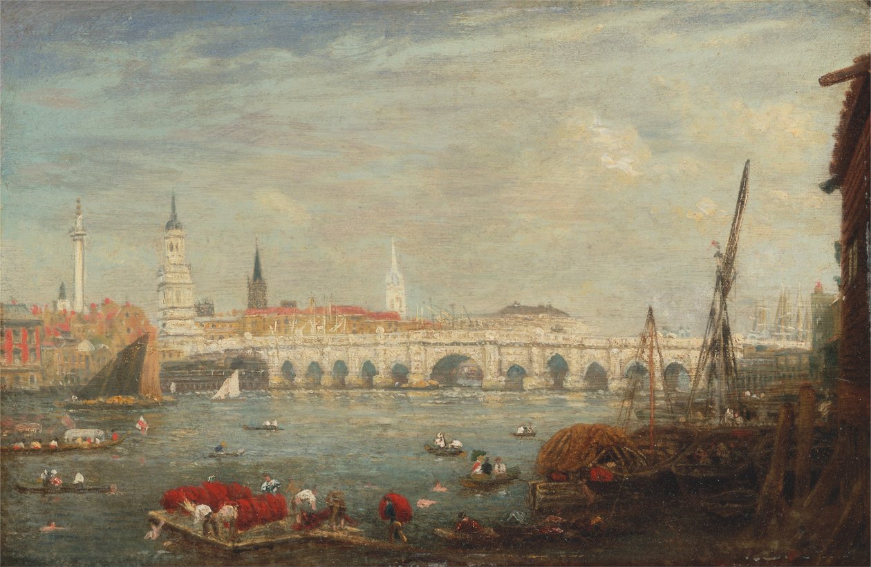 Památník a London Bridge od Frederick Nash