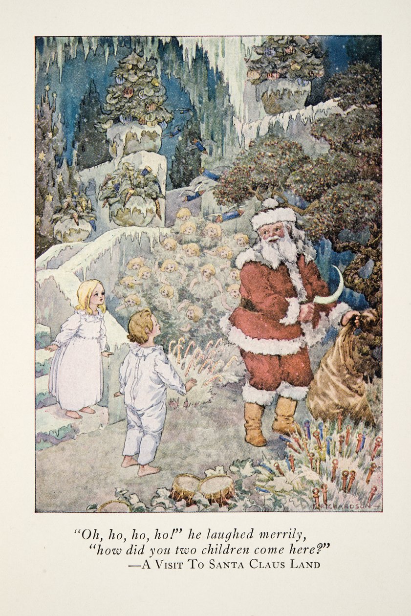 Ilustrace z návštěvy země Santa Clause od Frederick Richardson