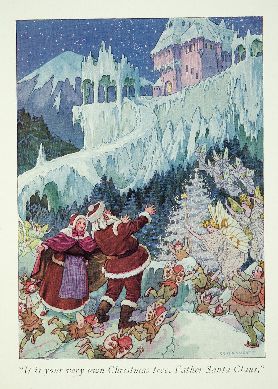 Ilustrace z návštěvy země Santa Clause od Frederick Richardson