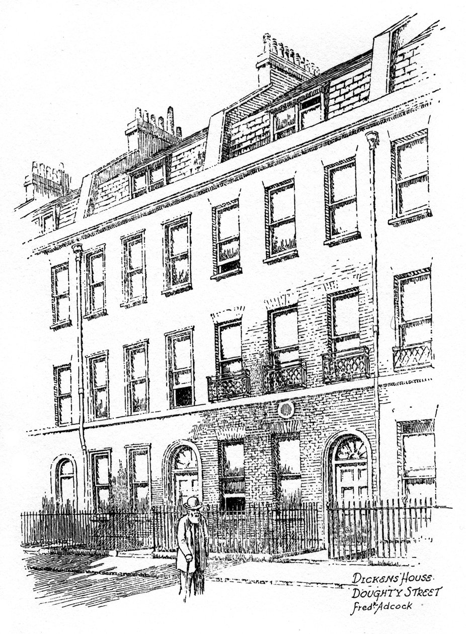 Dickensův dům, 48 Doughty Street, Londýn, 1912. od Frederick Adcock