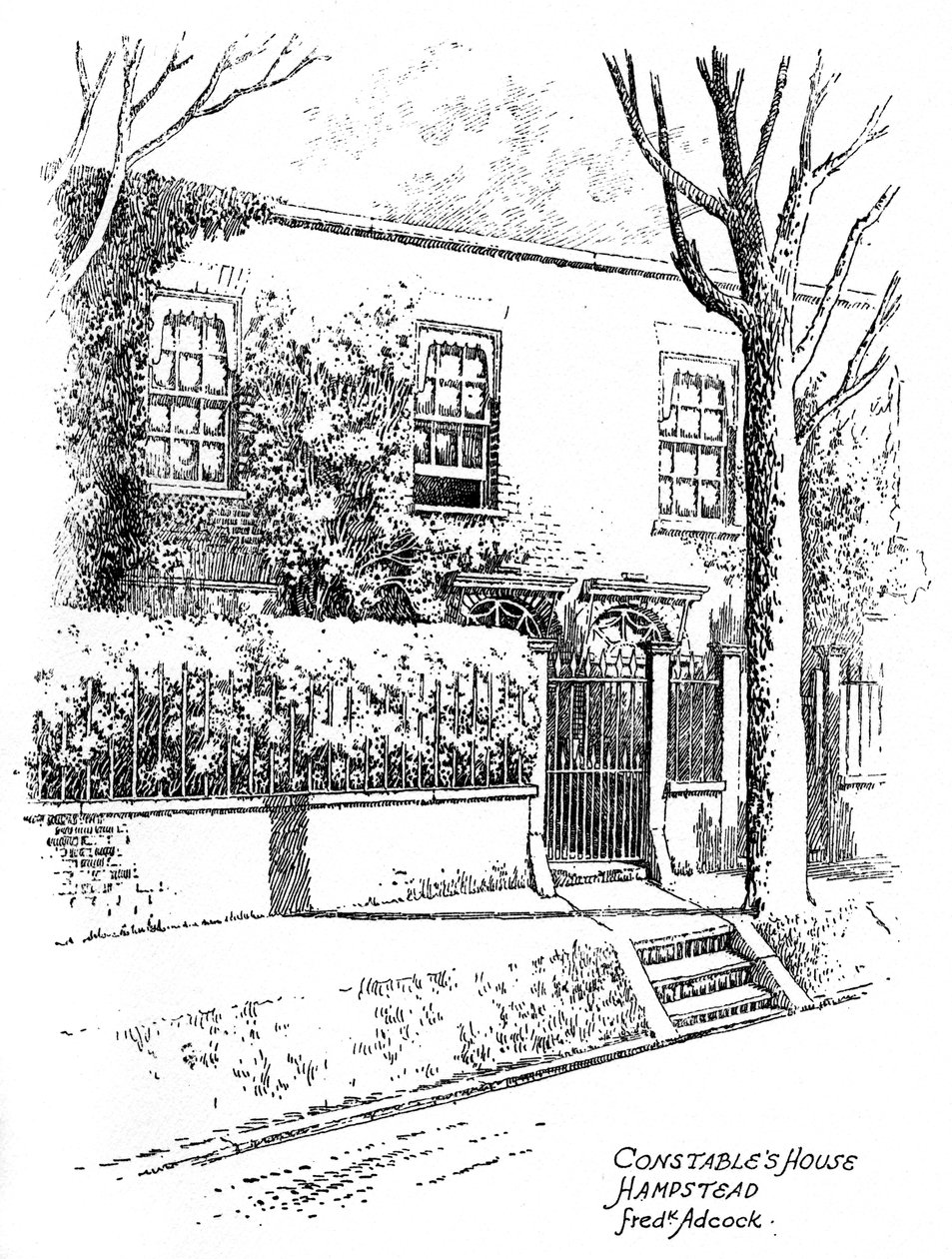 John Constables dům, Hampstead, Londýn, 1912 od Frederick Adcock