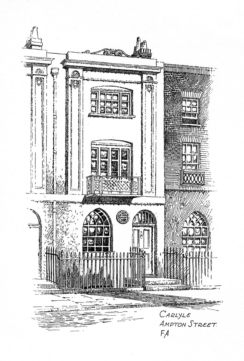 Dům Thomase Carlylese, Ampton Street, Londýn, 1912 od Frederick Adcock