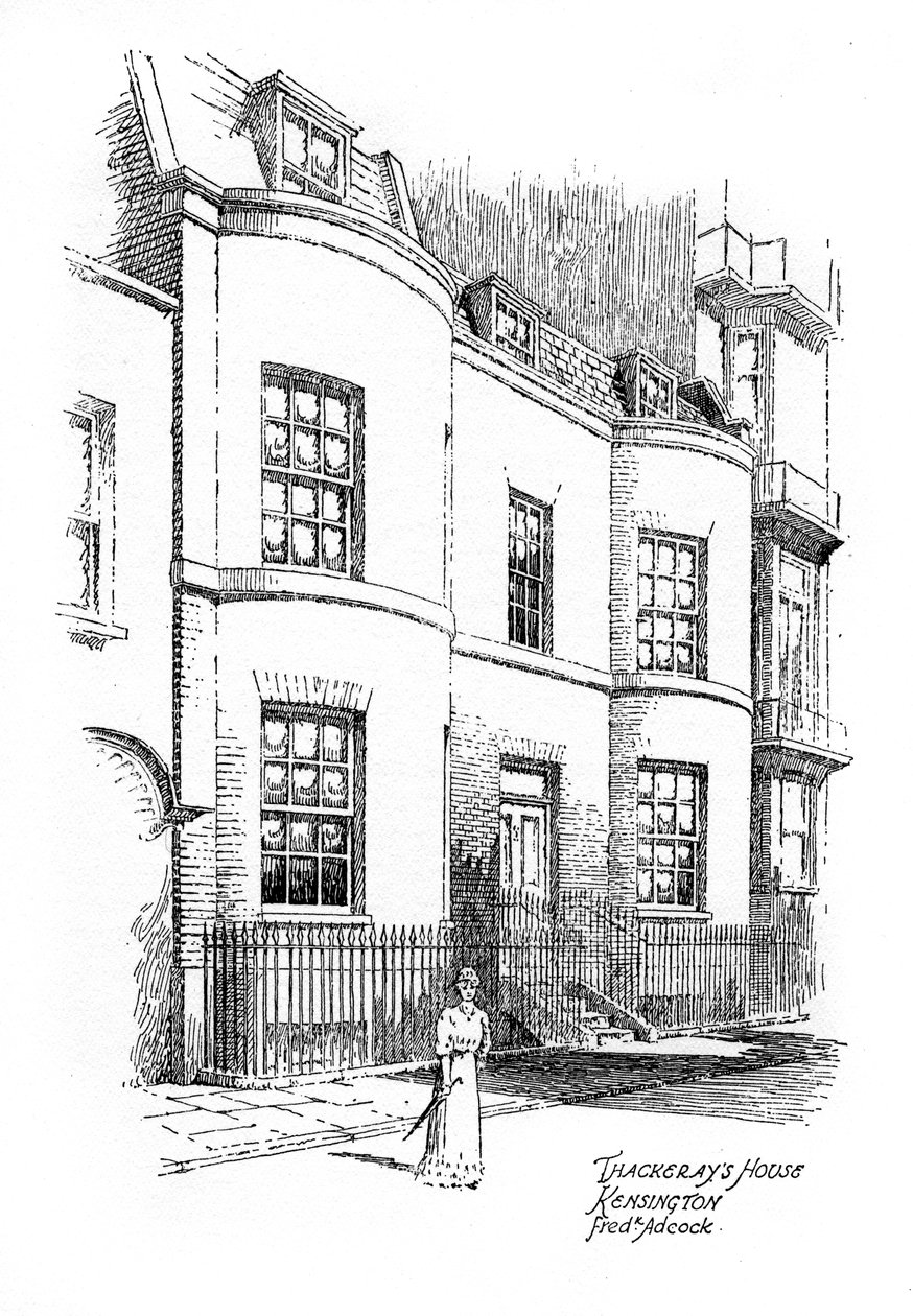 Dům Williama Makepeace Thackerayse, Kensington, Londýn, 1912 od Frederick Adcock