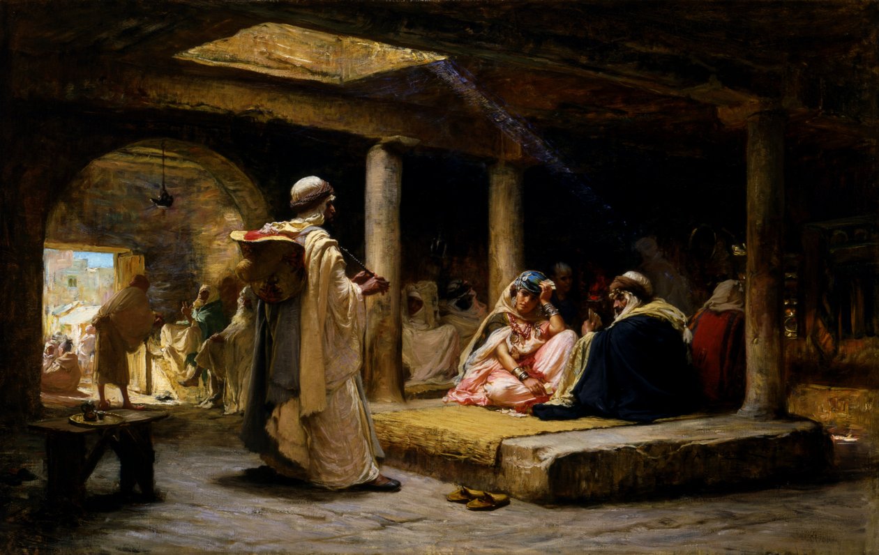 Kavárna v Biskra, Alžírsko, 1884. od Frederick Arthur Bridgman