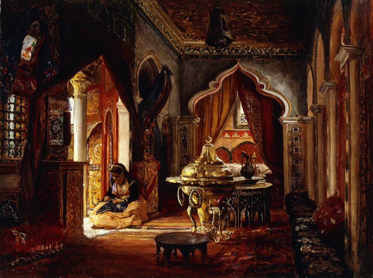 Uvnitř Seraglio, 1879 od Frederick Arthur Bridgman
