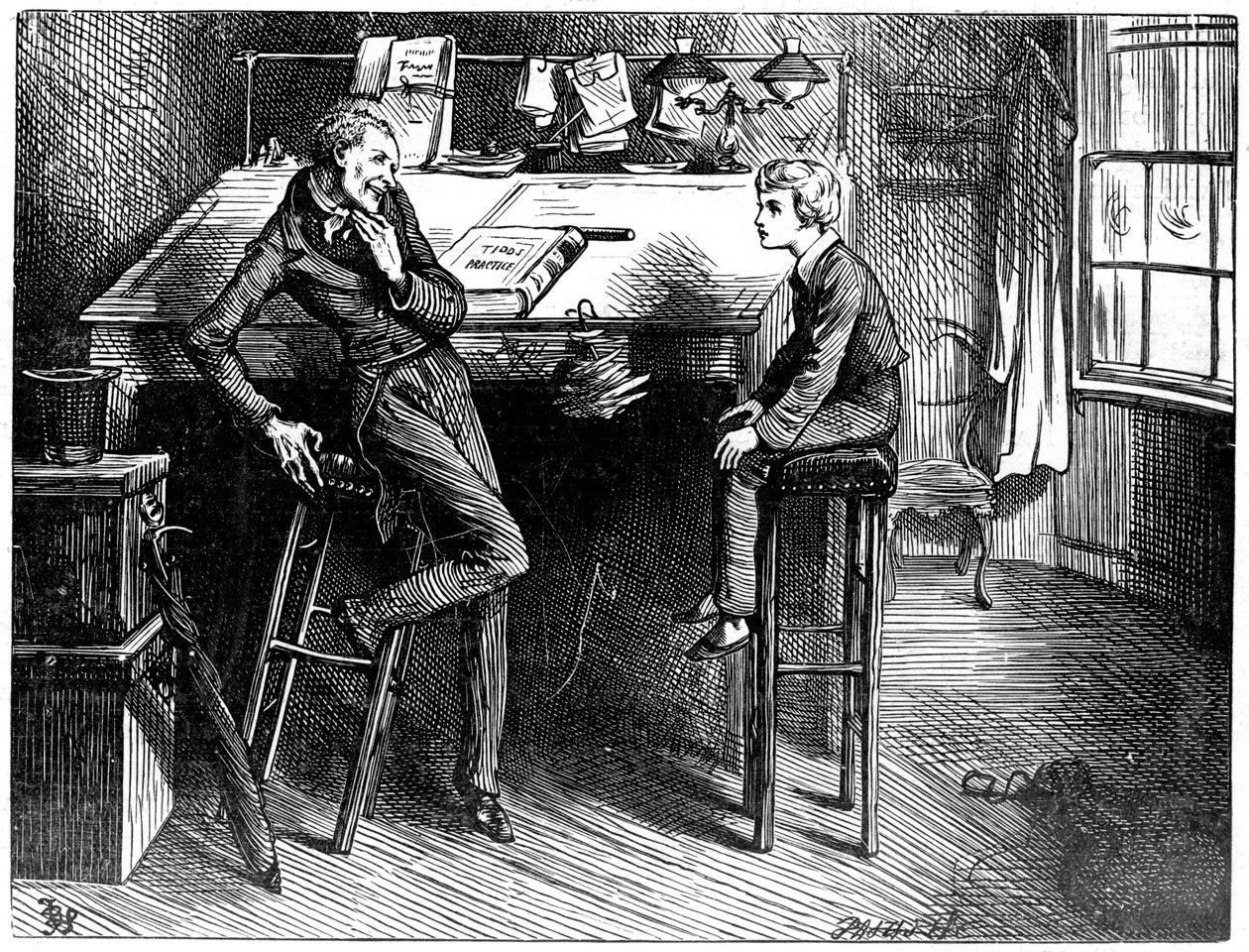 David Copperfield a Uriah Heep, 1912 od Frederick Barnard