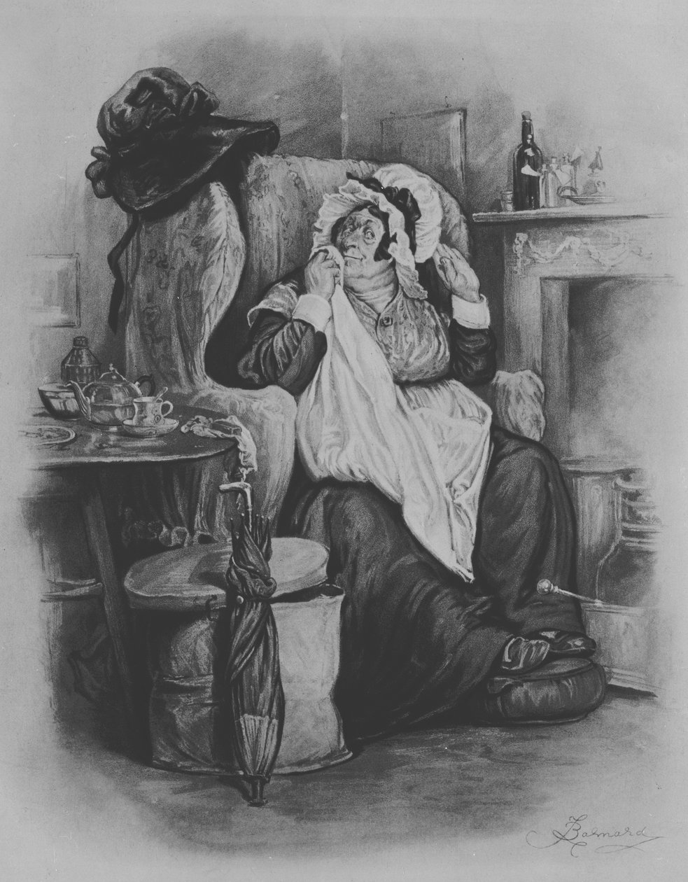 Sarah Gamp, 1880 od Frederick Barnard