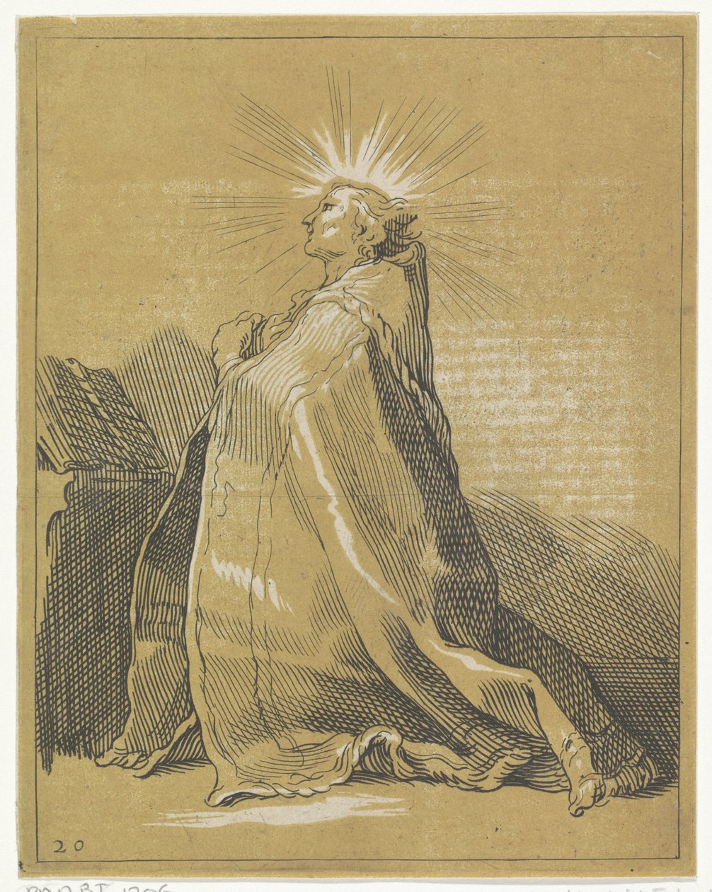 Klečící světec v modlitbě od Frederick Bloemaert