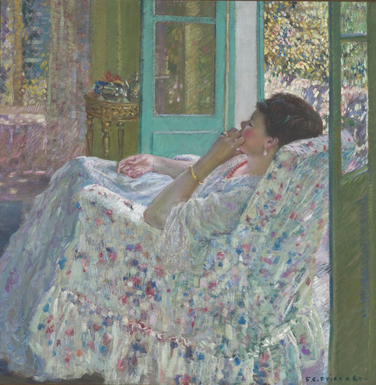 Odpoledne - Žlutá místnost od Frederick Carl Frieseke