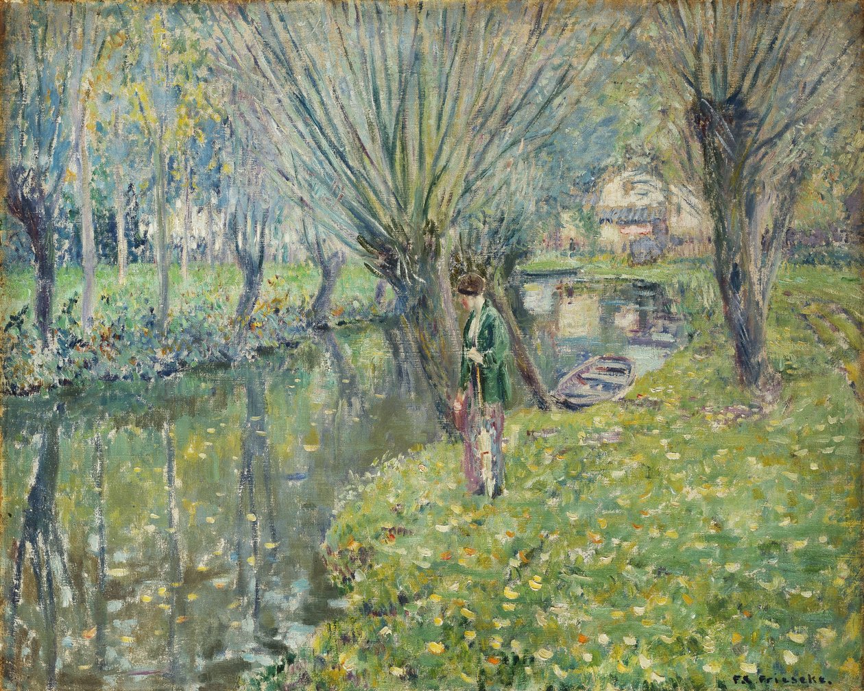 U řeky od Frederick Carl Frieseke