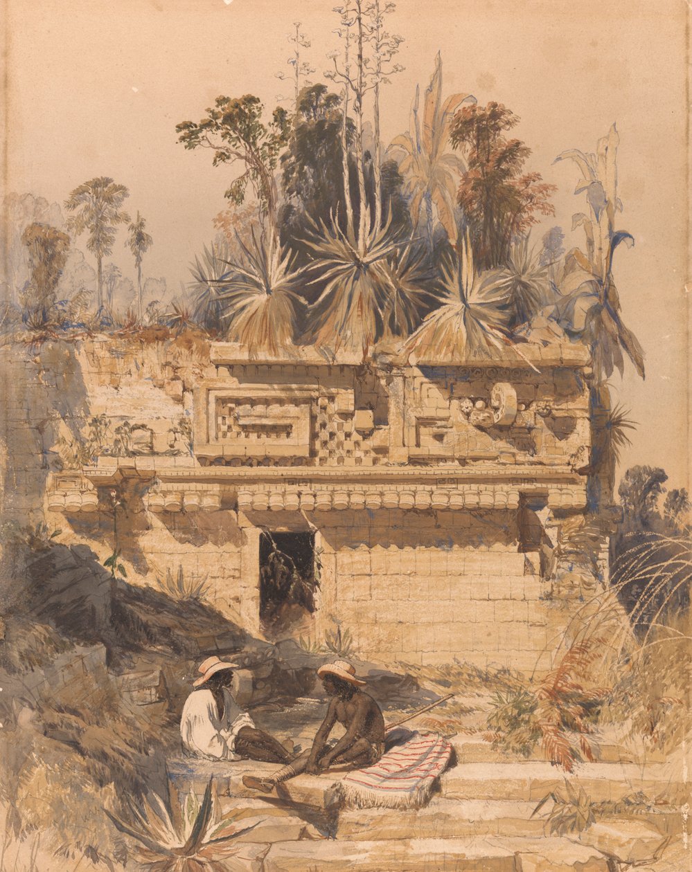 Ruiny v Sabachche od Frederick Catherwood