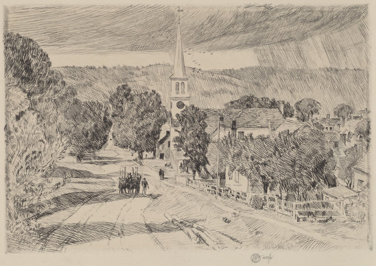 Vermont Village, 1923. od Frederick Childe Hassam