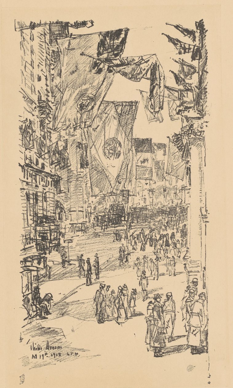 Avenue of the Allies, 1918. od Frederick Childe Hassam