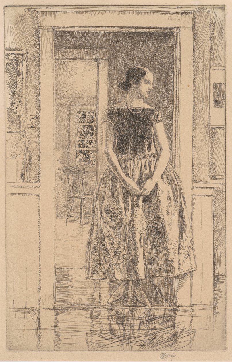 Dívka v moderních šatech, 1922. od Frederick Childe Hassam