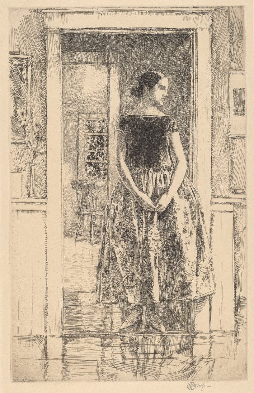 Dívka v moderních šatech, 1922. od Frederick Childe Hassam