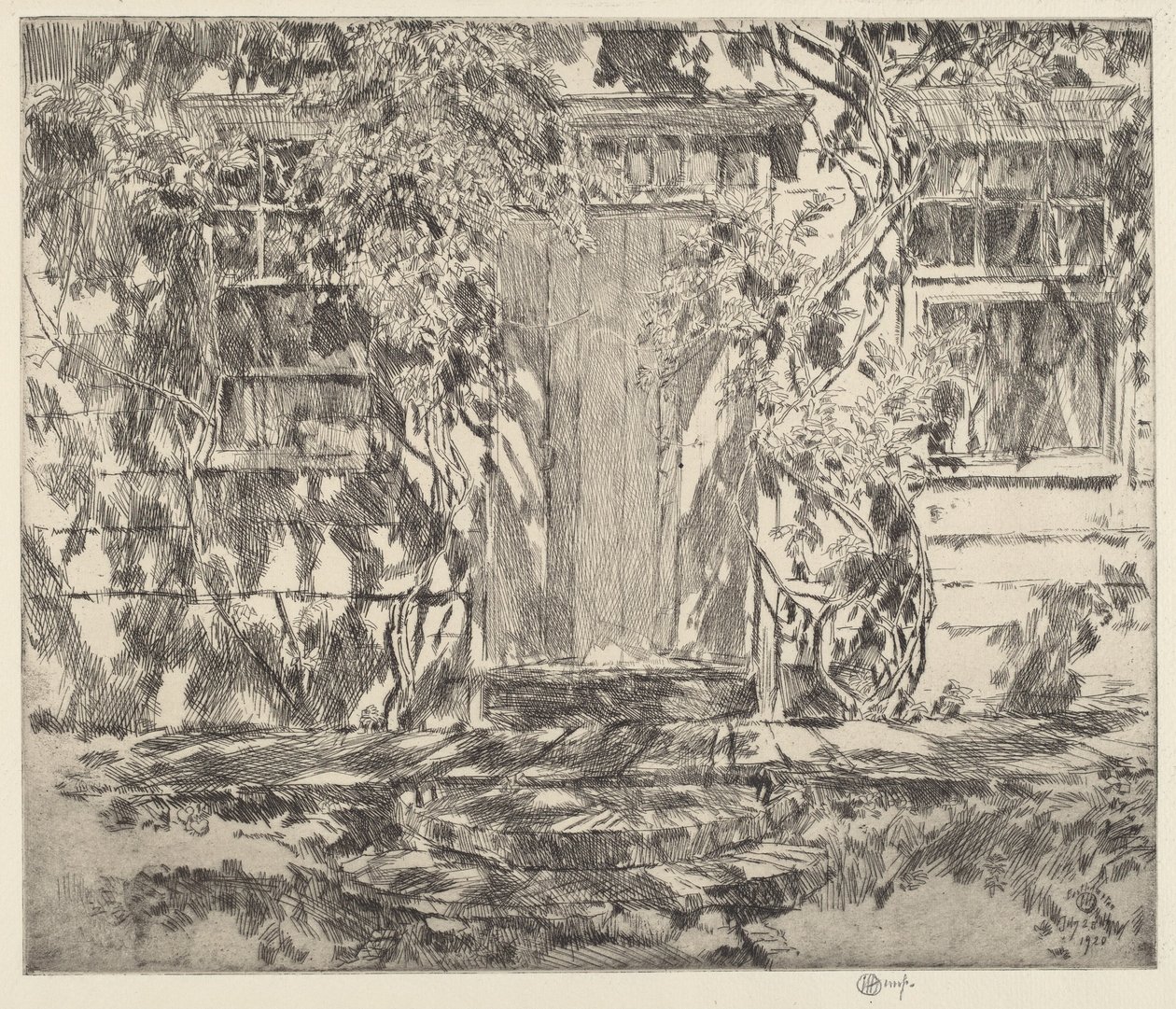 Old Doorway, Easthampton, 1920. od Frederick Childe Hassam