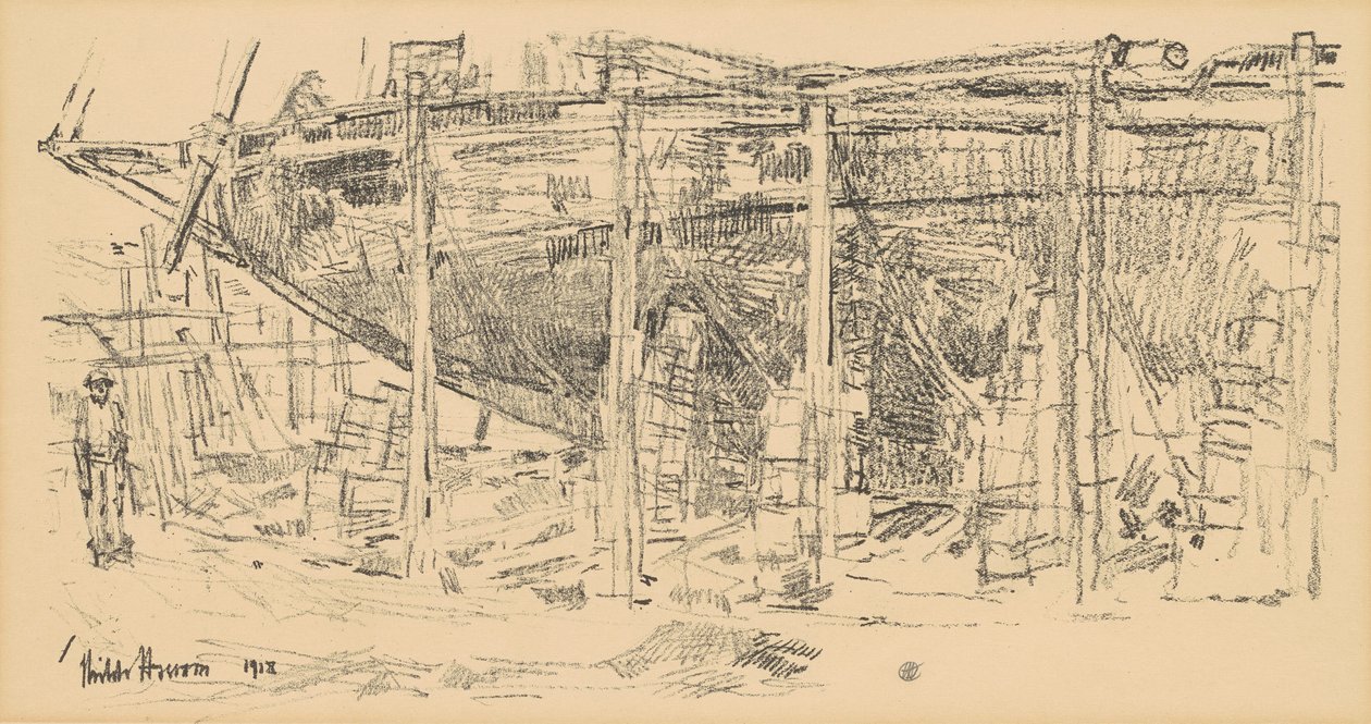 Na cestách, 1918. od Frederick Childe Hassam