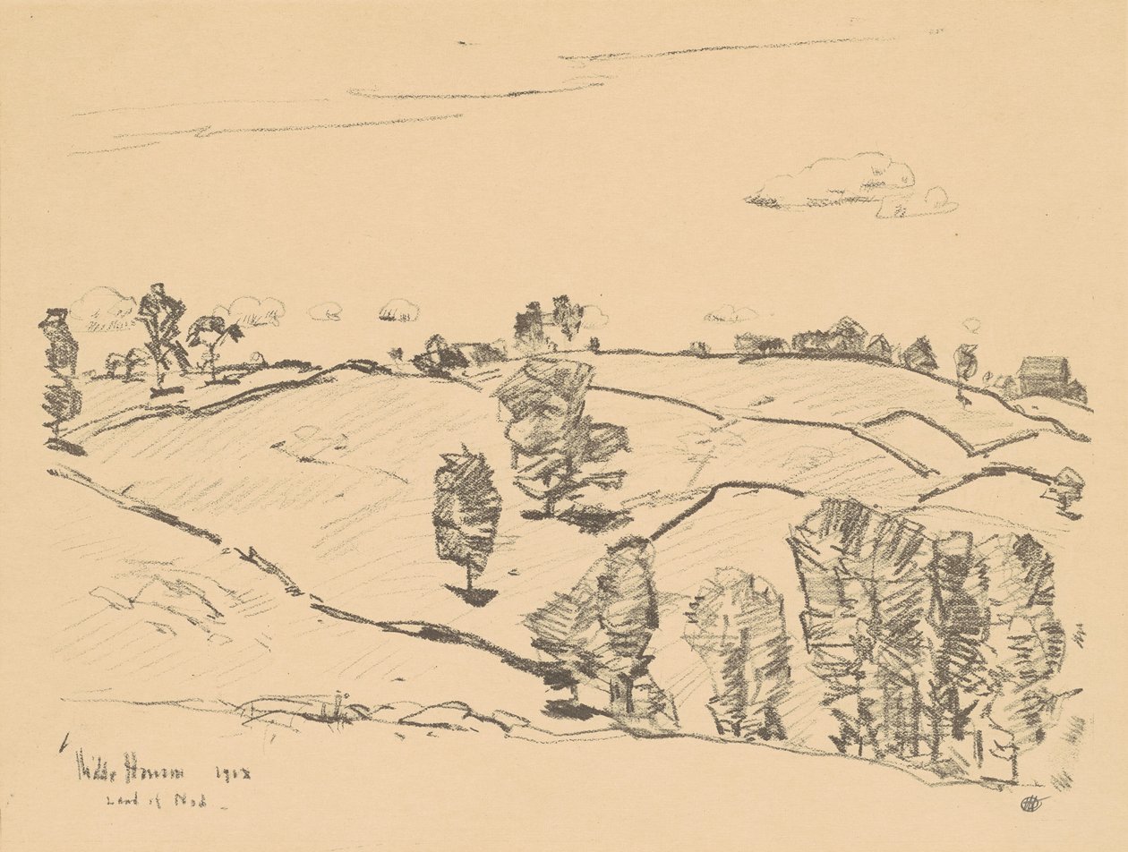 Stone Fences, Land of Nod, 1918. od Frederick Childe Hassam