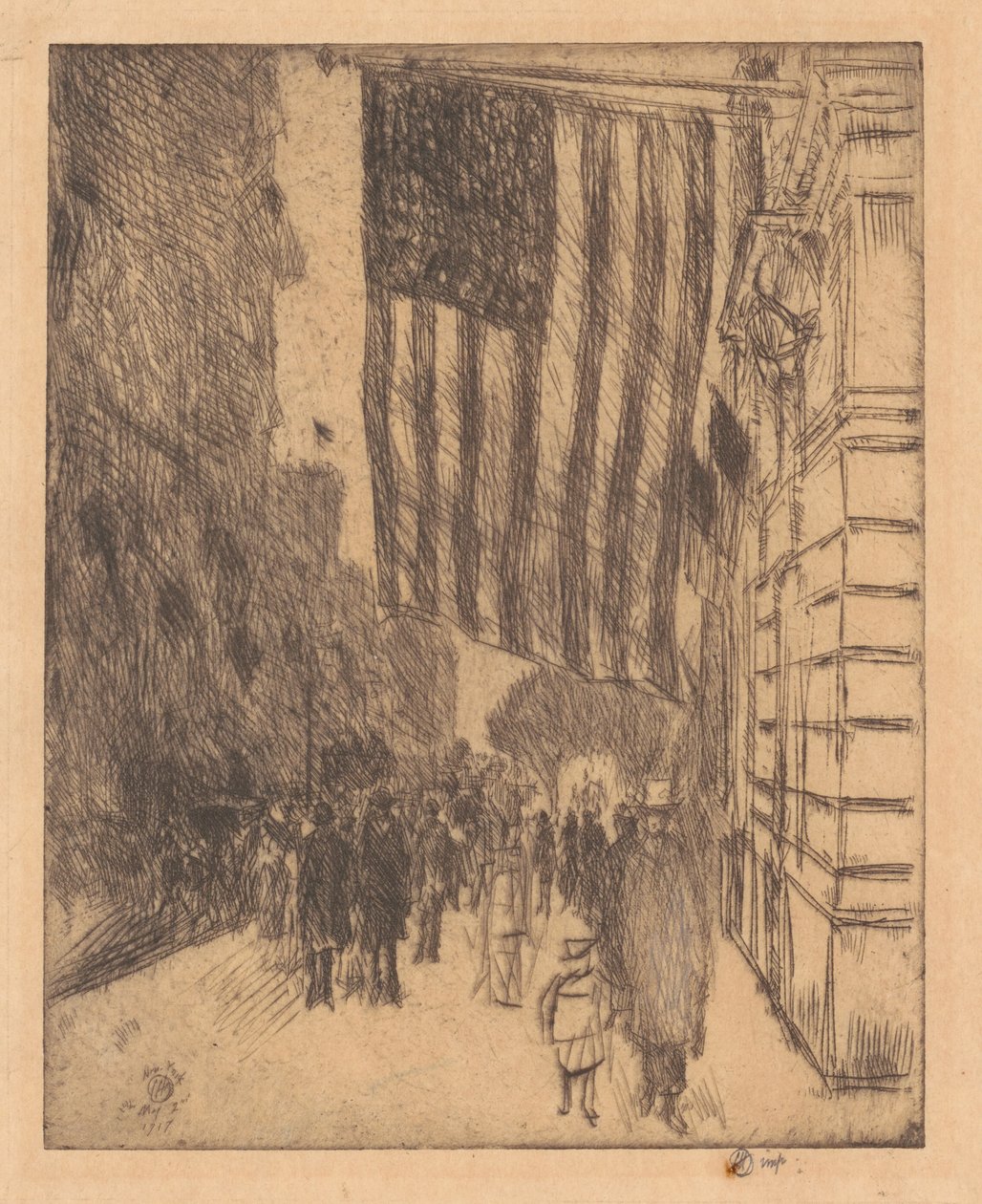 Vlajka, 1917. od Frederick Childe Hassam