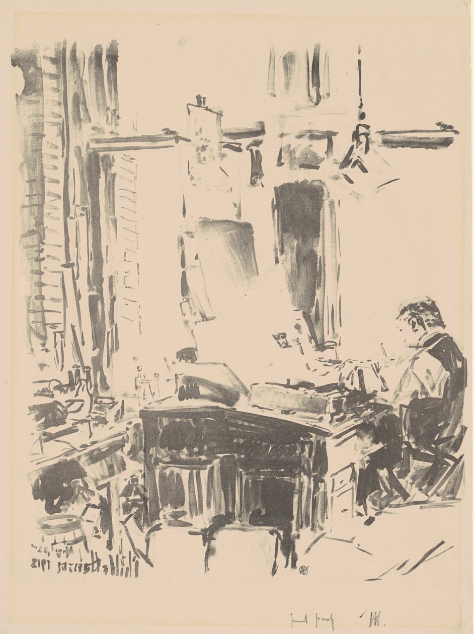 Litograf, 1918. od Frederick Childe Hassam
