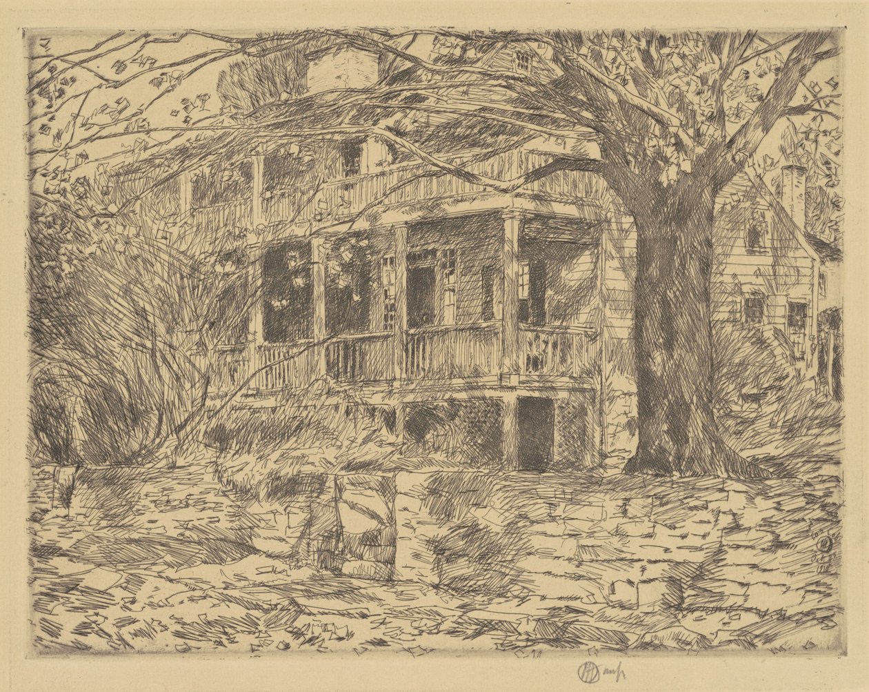 Starý dům, Cos Cob, 1915. od Frederick Childe Hassam