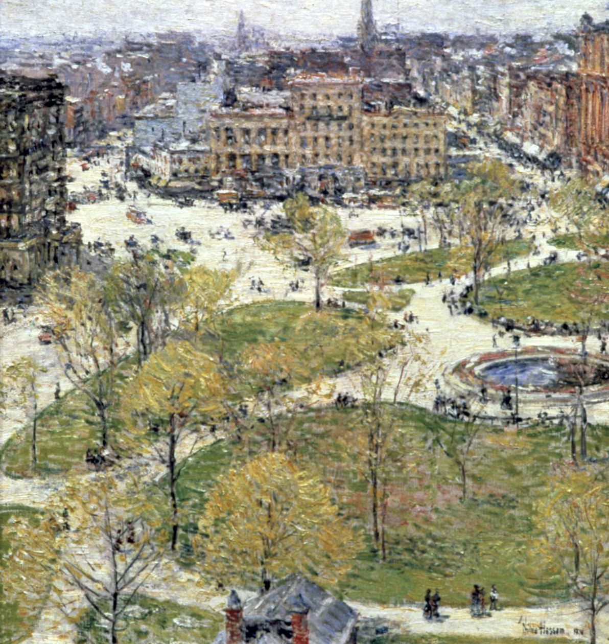 „Unijní náměstí na jaře“, 1896 od Frederick Childe Hassam