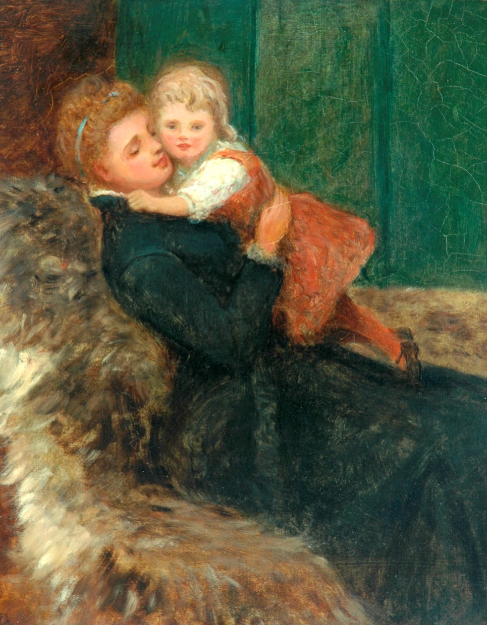 Mateřská náklonnost (olej na plátně) od Frederick Goodall