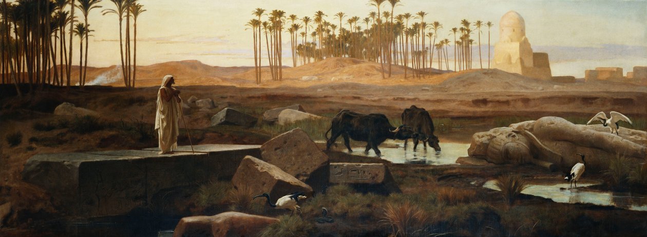 Memphis u Nilu, 1882 od Frederick Goodall