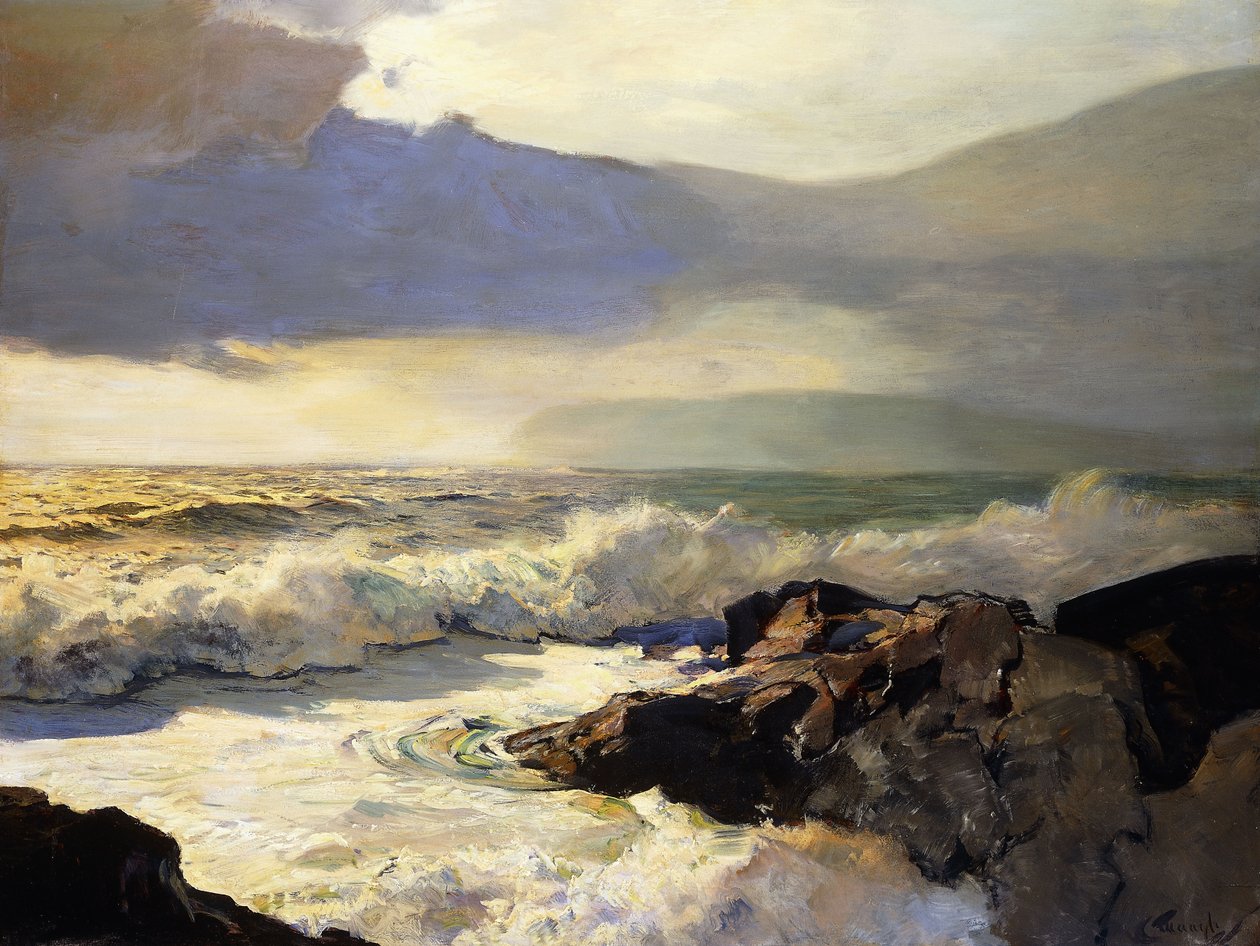 Dešťové mraky a moře od Frederick Judd Waugh