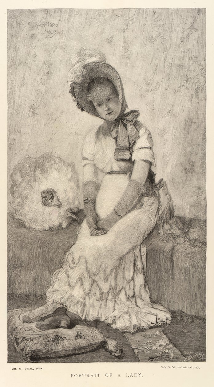 Portrét dámy od Frederick Juengling