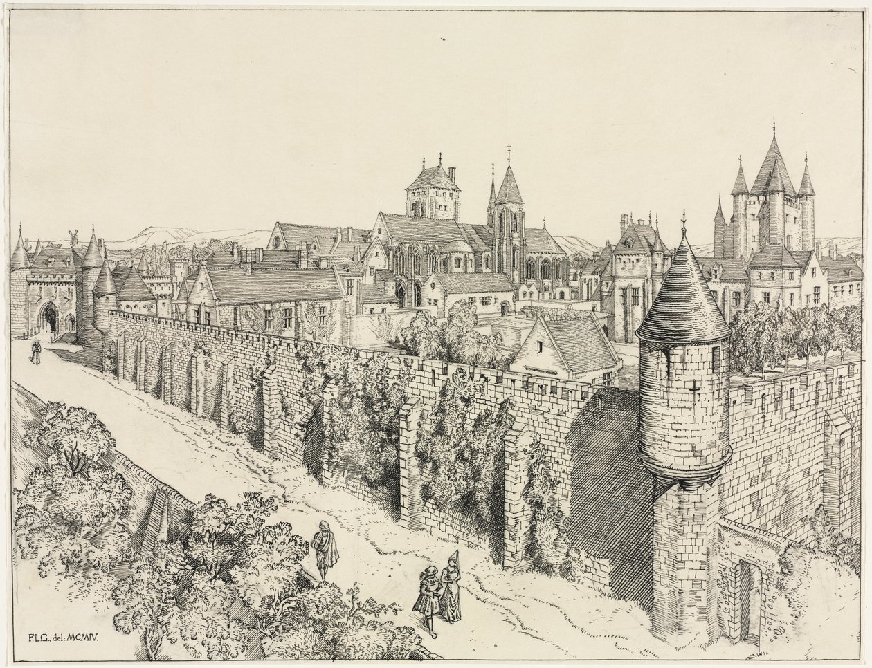 Chrám, Paříž od Frederick Landseer Maur Griggs