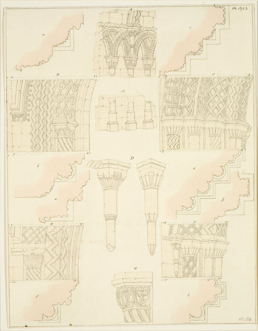 Podrobnosti o College Gateway (tužka na papíře) od Frederick Mackenzie