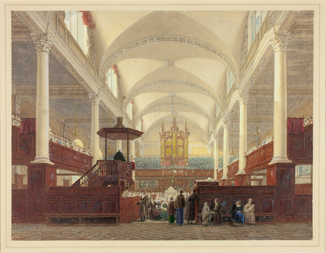 Interiér Christ Church od Frederick Mackenzie