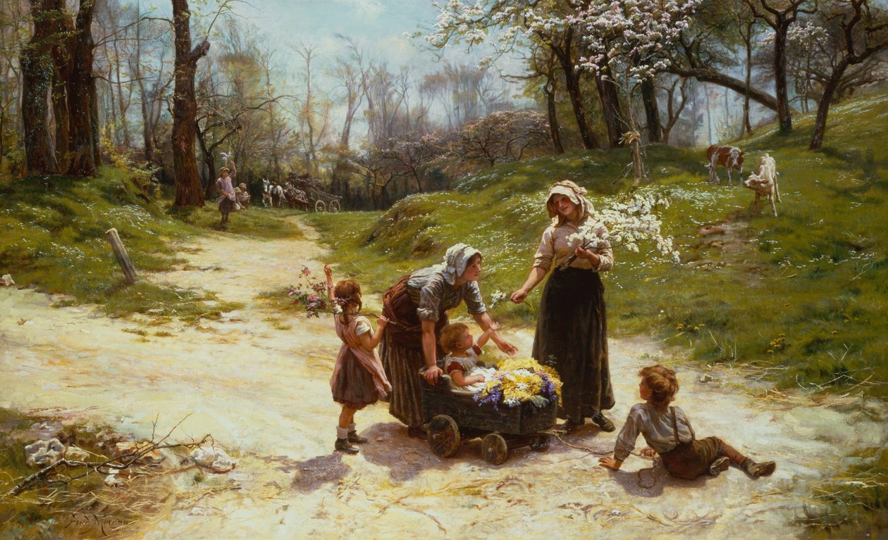 květen (olej na plátně) od Frederick Morgan
