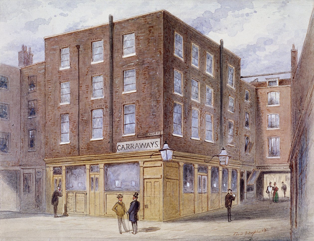 Change Alley, Londýn, 1873 od Frederick Napoleon Shepherd